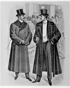 1910s Fashion Mens, Victorian Male Fashion, Edwardian Coat, Mens Evening Wear, Edwardian Fashion Plates, Edwardian Gowns