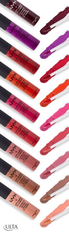 Favorites of beauty bloggers & makeup artists, look for these long-wearing NYX Matte Lip Creams at Ulta Beauty. Nyx Matte Lip Cream, Nyx Matte, Lip Liners, Matte Lip Cream, Lip Cream, Makeup Goals, Matte Lip, Nyx Cosmetics, Love Makeup