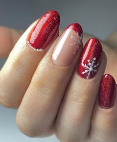 Red Christmas Nails, Christmas Nail Designs, Christmas Nail