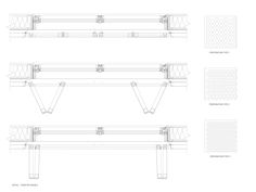 architectural drawings showing the different angles and materials