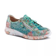 Shoes For Teachers, Artsy Clothes, Artistic Shoes, L'artiste By Spring Step, Metallic Pattern, Lace Shoes, Spring Step Shoes, Lightweight Sneakers, Hype Shoes