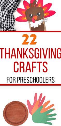 thanksgiving crafts for preschoolers that include turkeys, handprinted turkeys and paper plates