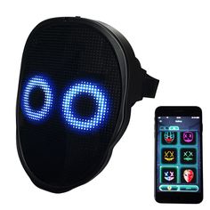 PRICES MAY VARY. Led Mask Uses High Light 2074 Lamp Beads And 2121 RGB LED Lamp Beads.Need Install 3 AA(Standard) Dry Batteries(THE PRODUCT DOES NOT CONTAIN AA BATTERIES),About 12-16 Hours With Full Time Running,Don't Worry Free Of Battery Consumption,Very Quiet At Work. Shining Mask Has 45 Dynamic Display Modes And 70 Static Display Images,Led Mask Can Be Set To Single Color,Flash,Gradient,Smooth And Multi-Color.After Connecting To The Led Mask Using Bluetooth-compatible,It Can Be Programmed Th Led Light Mask, Cheap Masks, Light Mask, Led Face Mask, Led Mask, Halloween Masquerade, Scary Costumes, Carnival Masks, Masquerade Party