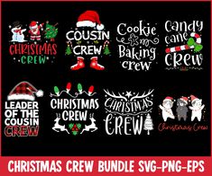 christmas crew bundle svg - png - eps