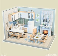 Kitchens Sims 4, Have A Lovely Saturday, Sims 4 Loft, Sims Rooms, Sims 2 House