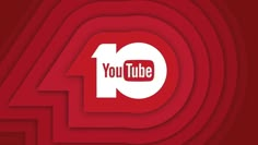 the youtube logo is displayed on a red background