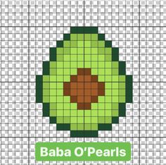 an image of a pixellated object with the words baba o'pearls on it