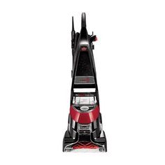 a red and black vacuum cleaner on a white background