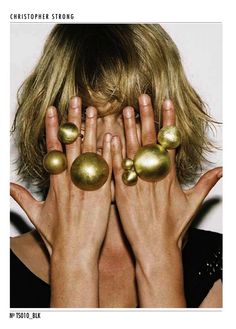 brass ball rings Unusual Jewelry, I Love Jewelry, Contemporary Jewellery, Contemporary Jewelry, Modern Jewelry, Jewelry Trends, Jewelry Art, Jewelry Inspiration, Beautiful Jewelry