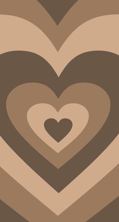 a heart shaped object is in the middle of an abstract pattern with brown and beige colors