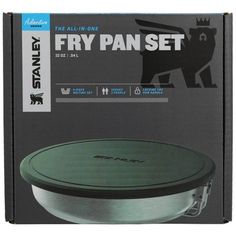 the box contains an electronic device that is designed to look like a fry pan set