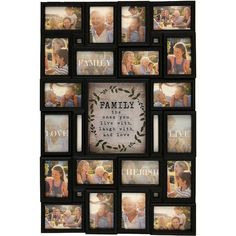 a collage of family pictures with the words, love and family written on them