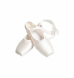 two pairs of white ballet shoes on a white background