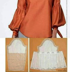 an image of a woman's blouse sewing pattern