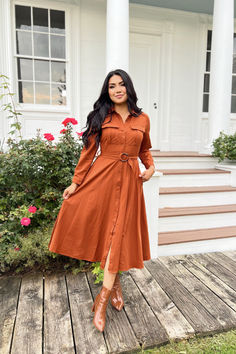 Modest and elegant fall dresses. Follow our boutique @thedarlingstyle Apostolic Fashion Fall, Elegant Fall Dresses, Modest Outfits Casual, Fall Modest Outfits, Maple Dress, Fall Dress Outfit, Elegant Fall, School Dresses, Fall Dress