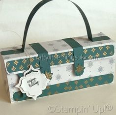 this is an image of a handbag made out of paper and cardboard with the words happy holidays written on it