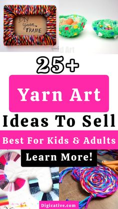 yarn art ideas to sell for kids and adults