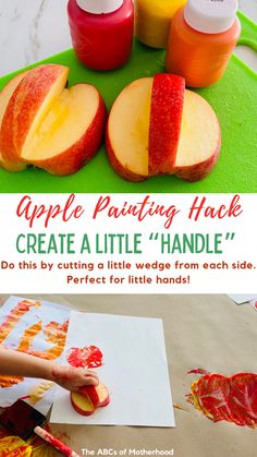 an apple painting hack for kids to make