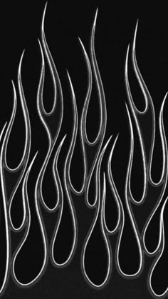 an image of fire flames on a black background in the style of art decoupholation