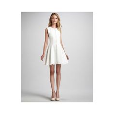 Theory Brings A Slight Edge To The Sweet Bonbi Dress With A Front Zipper. Wear This Ultra-Feminine Frock With Your Favorite Pumps. Bonbi Style In Navarra Crepe. Off-White. Round Neckline; Front Zip. Sleeveless; Wide Shoulder Coverage. Fitted Through Hip. Flared Skirt; Hem Falls Above Knee. Viscose/Virgin Wool/Spandex. Imported. Final Sale. Never Worn; Still Has Tag On It. Non Smoking And No Pet Home. Structured A-line Summer Dress, White Sleeveless Dress With Flattering Silhouette, Fitted White Sleeveless Dress For Casual Wear, Knee-length Fit And Flare Mini Dress For Daywear, White Cocktail Dress With Flattering Silhouette, White Cocktail Dresses With Flattering Silhouette, Feminine White A-line Sleeveless Dress, Elegant Fit And Flare Dresses For Daywear, Chic White Mini Dress With Flattering Silhouette