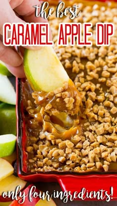 This super delicious caramel apple dip recipe is a quick and easy dessert that only contains 4 ingredients! Caramel Apple Kits, Caramel Apple Dip Recipe, Apple Dip Recipe, Caramel Apple Dip, Sweet Dips, Apple Dip, Fall Snacks, Dip Recipes Easy, Dessert Dips