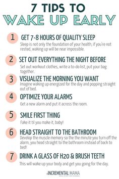 These 9 tips to wake up early will help even the biggest night owls wake up early. Whether you want to workout, or simply create an awesome morning routine, these hacks will show you how to make it easy to wake up early! Number 5 is my favorite... #wakeupearlytips #howtowakeupearly #morningroutine Workout Morning, Wake Up Early, Healthy Morning Routine, Morning Habits, Life Tips, Night Routine