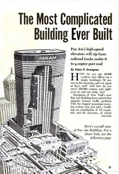 an advertisement for the most complicated building ever built