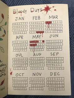 Cycle Tracker Bullet Journal, Bujo Period Tracker Ideas, Period Journal Ideas, Menstrual Journal, Menstrual Tracker, Bullet Journal Calendrier, Day Tracker, Menstrual Cycle Tracker, Cycle Tracker