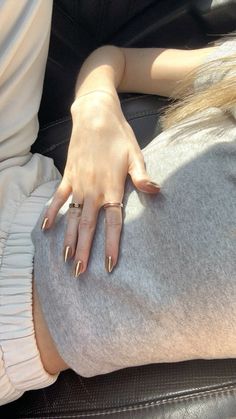 #nails #gold #classy #goldnails #goldjewelryideas Golden Nails Art, Gold Nail Inspo Almond, Glazed Gold Nails, Wedding Gold Nails, Light Gold Chrome Nails, Gold Vacation Nails, Solid Gold Nails, Golden Nails Ideas, Gold Classy Nails