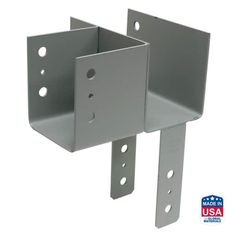 an aluminum bracket with two holes on each side and one hole in the middle for mounting electrical equipment