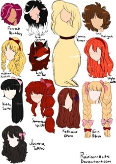 many different types of anime hair