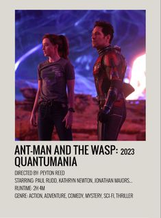 the poster for ant - man and the waspp, starring as two young men