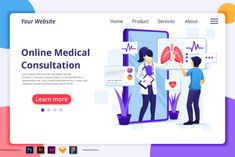 the landing page for an online medical consulting website