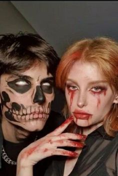 Drag Make-up, Halloween Makeup Pretty, Couples Halloween Outfits, Cute Couple Halloween Costumes, Halloween Makeup Inspiration, Halloween Makeup Tutorial, Edgy Makeup, Halloween Costumes Makeup, Halloween Inspo