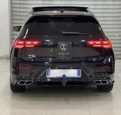 the back end of a black volkswagen suv