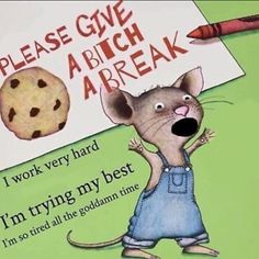 a book with an image of a mouse holding a cookie