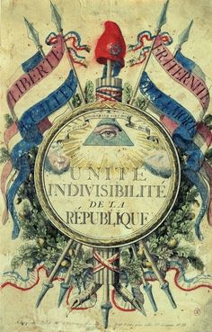 an image of a seal with flags around it and the words indivisibilite de republoue