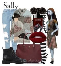 "Sally" by disneygirl22 ❤ liked on Polyvore featuring Chanel, Topshop, McQ by Alexander McQueen, Giuseppe Zanotti, Lime Crime, Erica Lyons, disney, disneybound, sally and Thenightmarebeforechristmas Sally Outfit Ideas, Sally Disneybound, Christmas Goth, Disneybound Outfits, Disney 2023, Emo Style