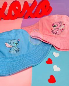 One for you and one to share💗💙 Cotton & polyester Lightweight 3 inches high Two sizes available fitted S/M L/XL Hats will come blank in the back please add our add on listing to customize with your initials/date⬇️ https://www.etsy.com/listing/1145989154/add-on-dateinitial?ref=shop_home_active_14&frs=1&crt=1 If you would like ears ⬇️ https://www.etsy.com/listing/1160242287/add-on-ears?ref=shop_home_active_2&frs=1&crt=1 Stitch Hat, Stitch Sunglasses, Stitch Bucket Hat, Lilo And Stitch Crochet Hats, Stitch Clothes Summer, Winnie The Pooh Ears, Stitch And Angel, Cute Stitch, Green Monsters