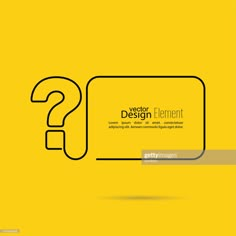 a question mark in the middle of a yellow background with an empty area for text