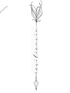 a black and white drawing of a flower with the word love written in cursive writing