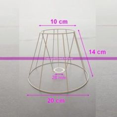 the measurements for a wire basket stand are shown