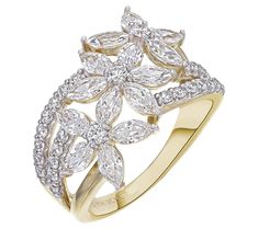 Elevate your style with this cascading floral-style ring. This stunning piece features marquise and round-cut Diamonique simulated diamonds in a captivating open-work floral design. Floral Style, Elevate Your Style, Round Cut, Your Style, Dancing, Floral Design, Jewelry Rings, Diamonds, Ring