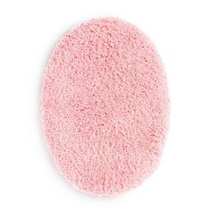 a pink sponge on a white background