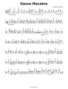 sheet music with the words dance macbre