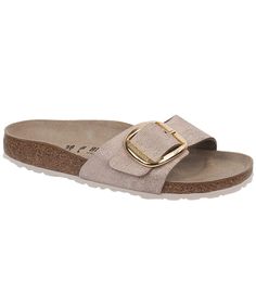 Big Buckle Madrid Sandal by Birkenstock. Rose washed metal leather with matching EVA sole.   #birkexpress #birkenstockexpress #birkenstock #birkenstocksandals #birkenstockoutfitideas #birkenstockoutfits #newbirkenstocks #birkenstockshoes #birkenstockshoe #birkenstockstyle #birkenstockmadrid #bigbuckle #fancybirks #slipons #slides #birkenstockslides #birkenstockslipons #rosegold #pinkbirkenstocks #birkenstockflips #style #birkenstocksandal #pinkbirks #ilovebirkenstocks Diy Slippers