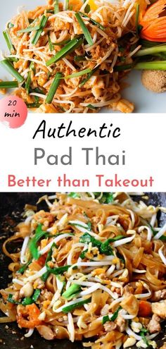 Tai Food Recipes, Authentic Pad Thai Recipe, Pad Thai Noodle, Tai Food, Pad Thai Recipe Authentic