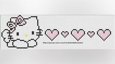 an image of a hello kitty cross stitch pattern