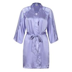 Self-tie closure Silky look and feel makes this robe extra cozy and luxurious Two-piece style with silp dress, matching lace to decorate Rosdorf Park | Rosdorf Park Baskije Silk Sateen Girl / Woman+ Above Knee Bathrobe w / Pockets 50.0 W in indigoPolyester in Purple | Wayfair Womens Cami, Pajama Party, Lace Panelled, Matching Dresses, Above Knee, Night Dress, Lilac, Two Piece, Lingerie