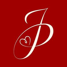 the letter f with a heart in it's center on a red background illustration